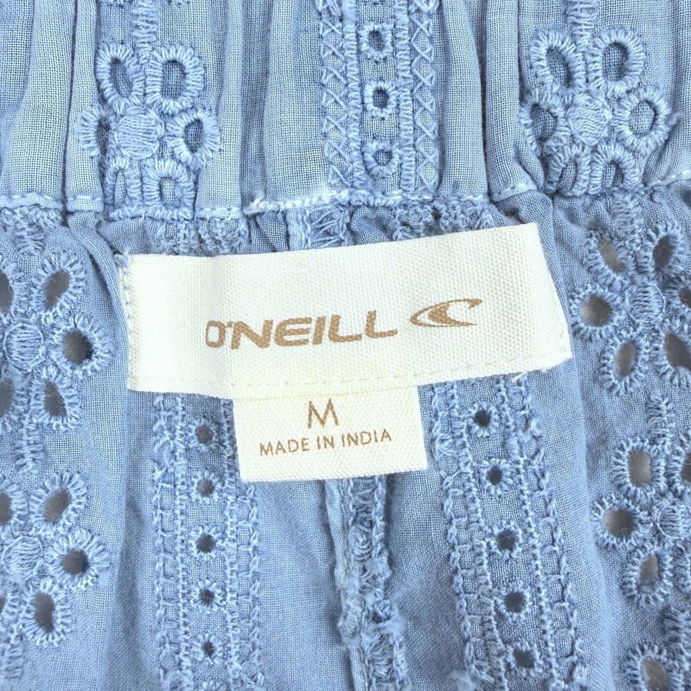 O'NEILL Womens Pam Eyelet Beach Cover-up Shorts Women M Blue Boho Casual Summer - Picture 8 of 11